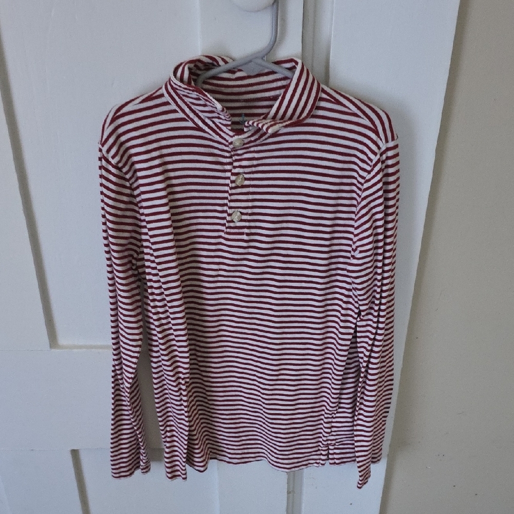 Crewcuts Red and White Striped Polo